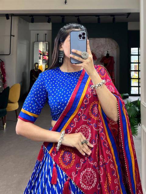 light leriya vichitra Silk Blue Lehenga choli wholesale market in India